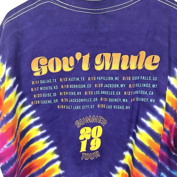 Tie Dye 2019 Gov't Mule Tour T-Shirt Size XL - Picture 4 of 6